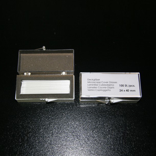 현미경 커버글라스 글라스 100pcs(22x40mm)